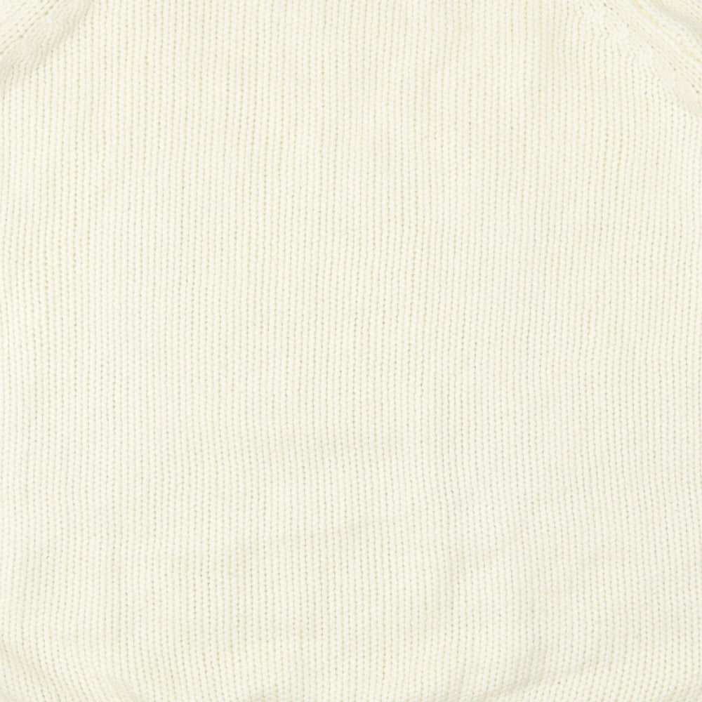 Compliments Womens Ivory  Knit Pullover Jumper Size 14