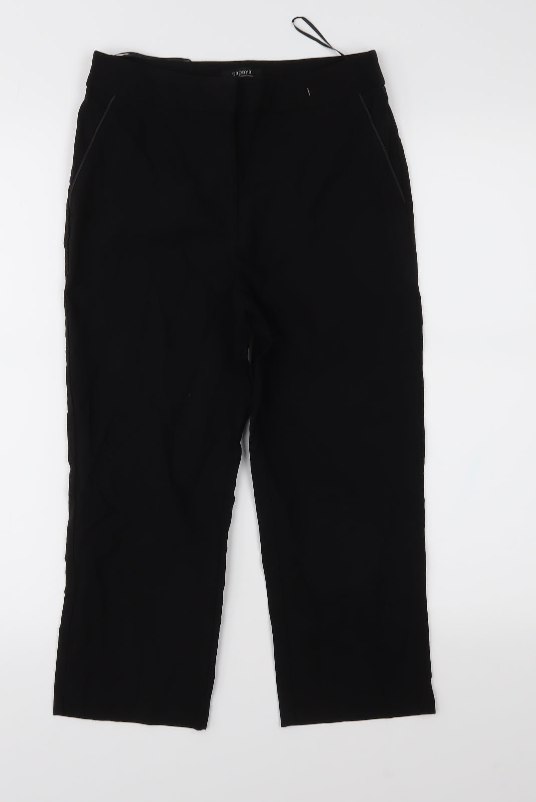 Papaya Womens Black   Capri Trousers Size 8 L20 in