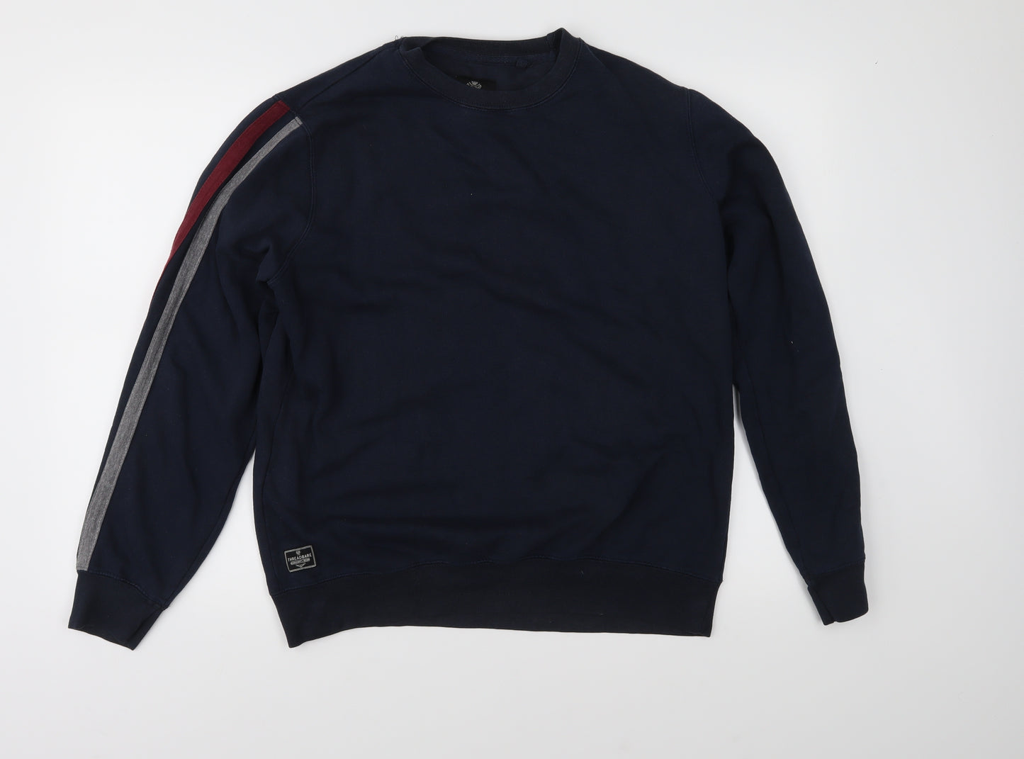 Threadbare Mens Blue  Jersey Pullover Sweatshirt Size L
