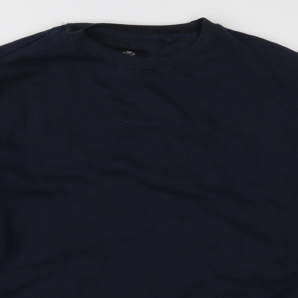 Threadbare Mens Blue  Jersey Pullover Sweatshirt Size L
