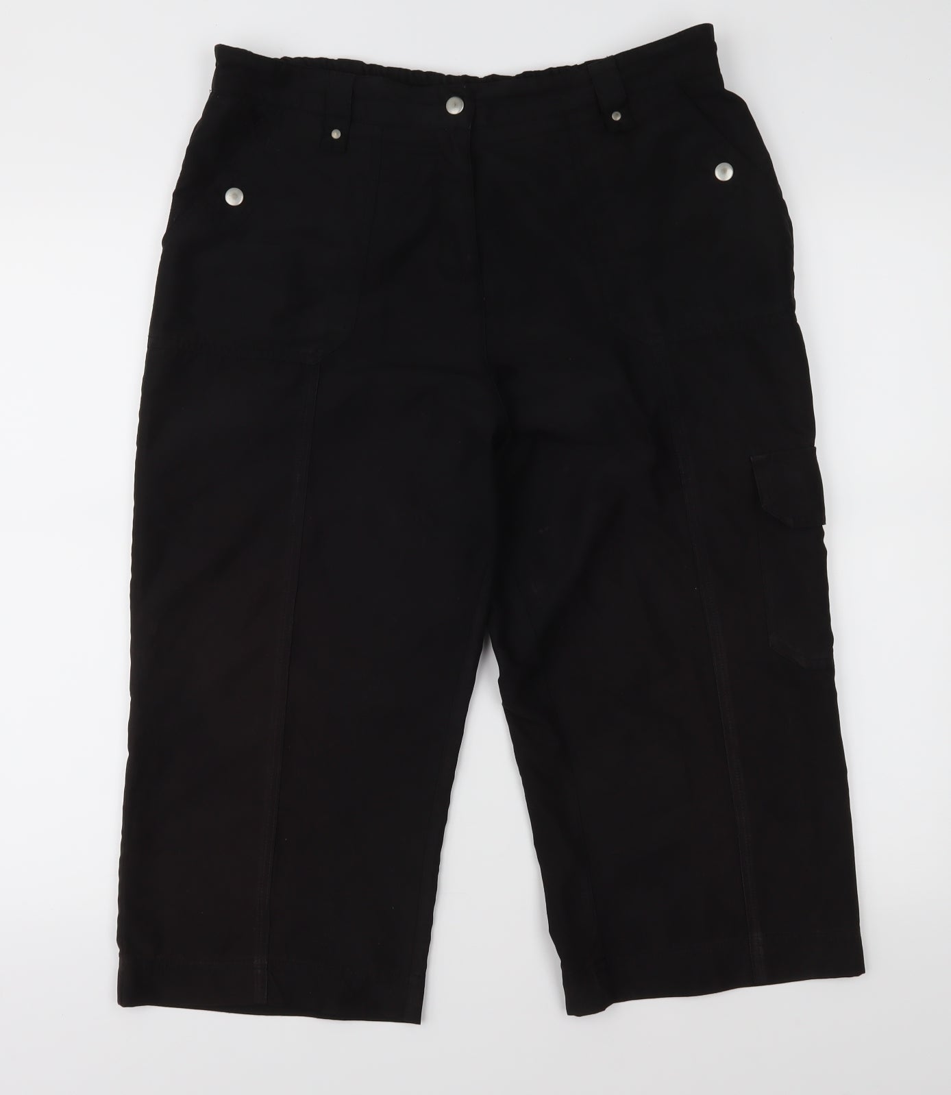 BHS Womens Black   Cargo Trousers Size 12 L20 in