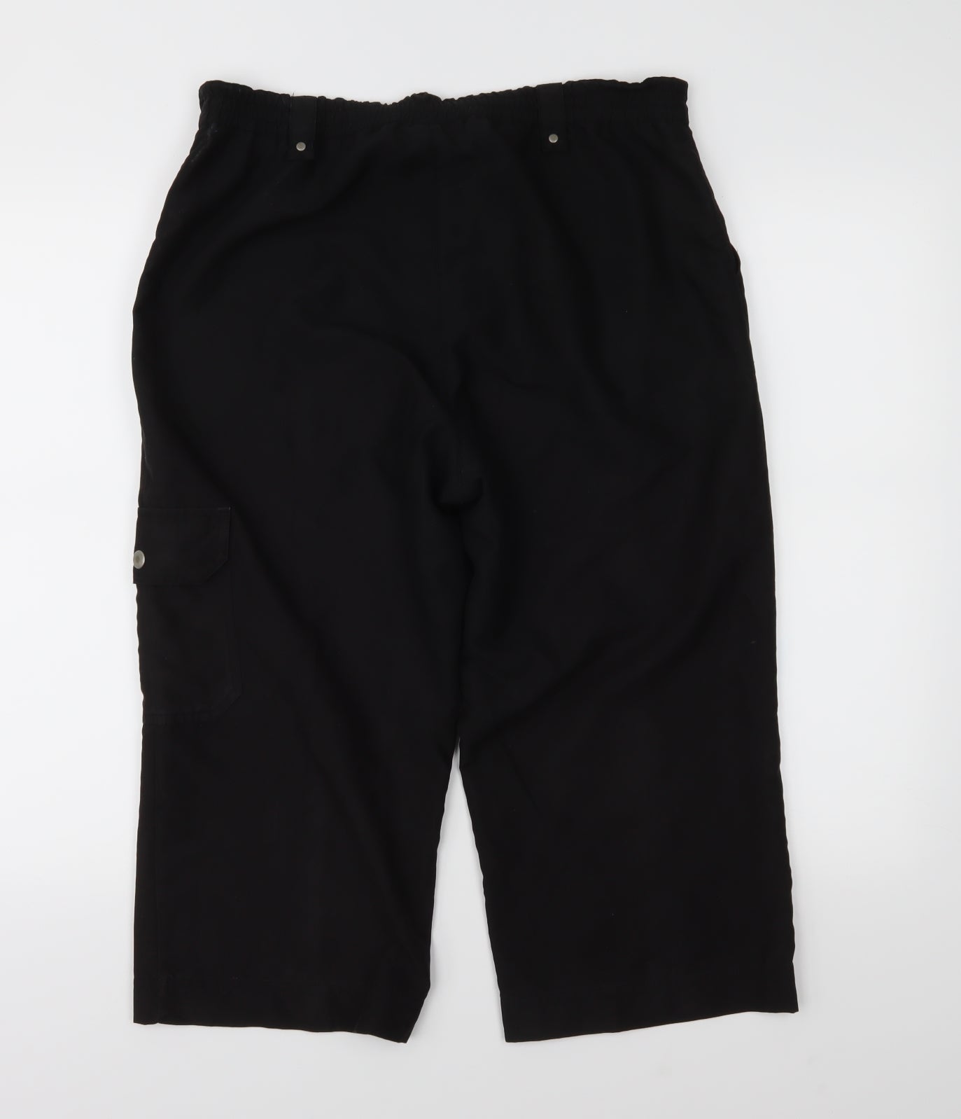 BHS Womens Black   Cargo Trousers Size 12 L20 in