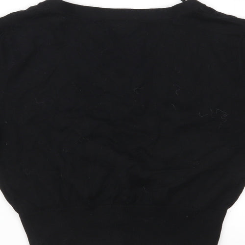 F&F Womens Black  Knit Cardigan Jumper Size 6
