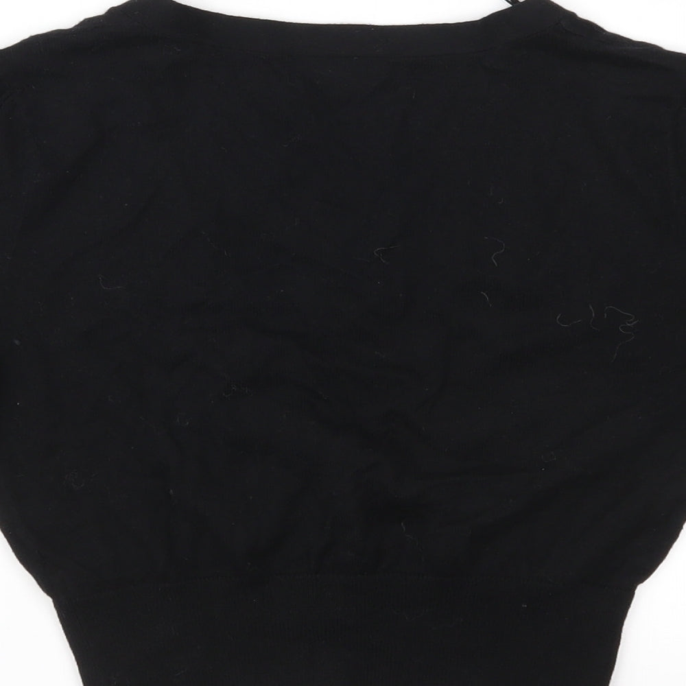 F&F Womens Black  Knit Cardigan Jumper Size 6