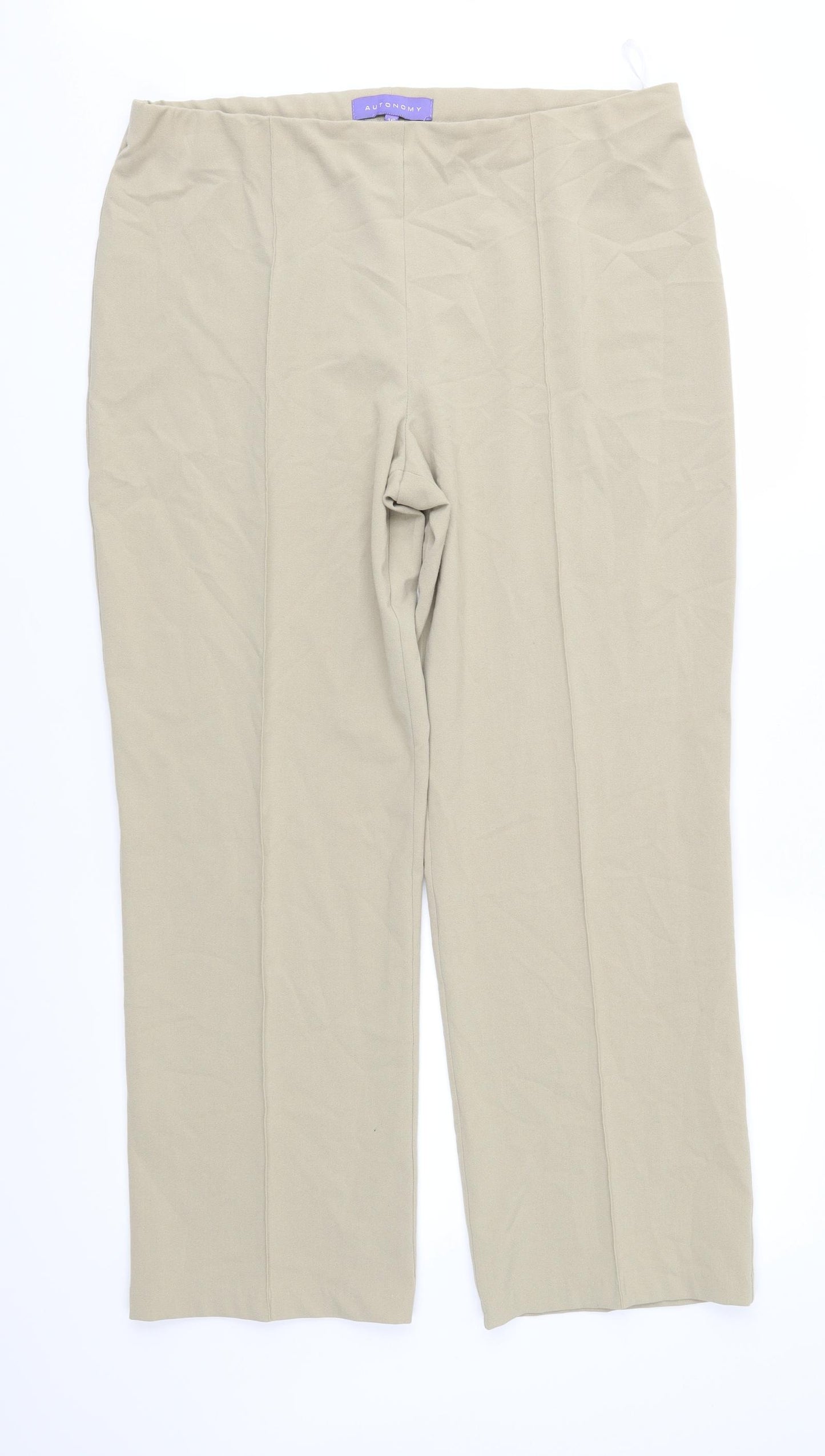 Autonomy Womens Beige   Trousers  Size 16 L29 in