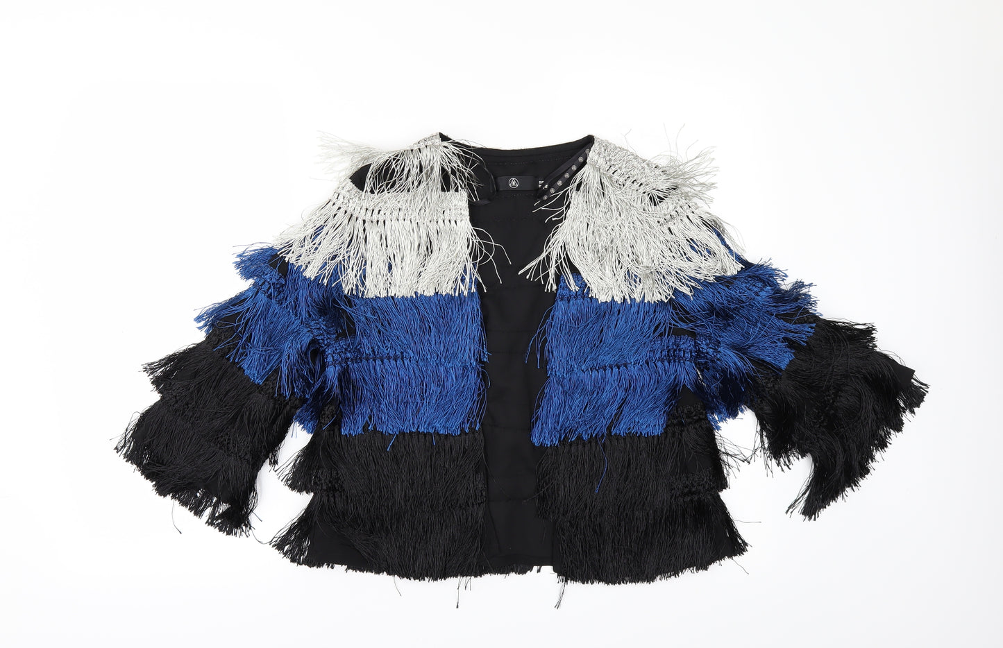 Missguided Womens Multicoloured   Jacket  Size 12  - FRINGED