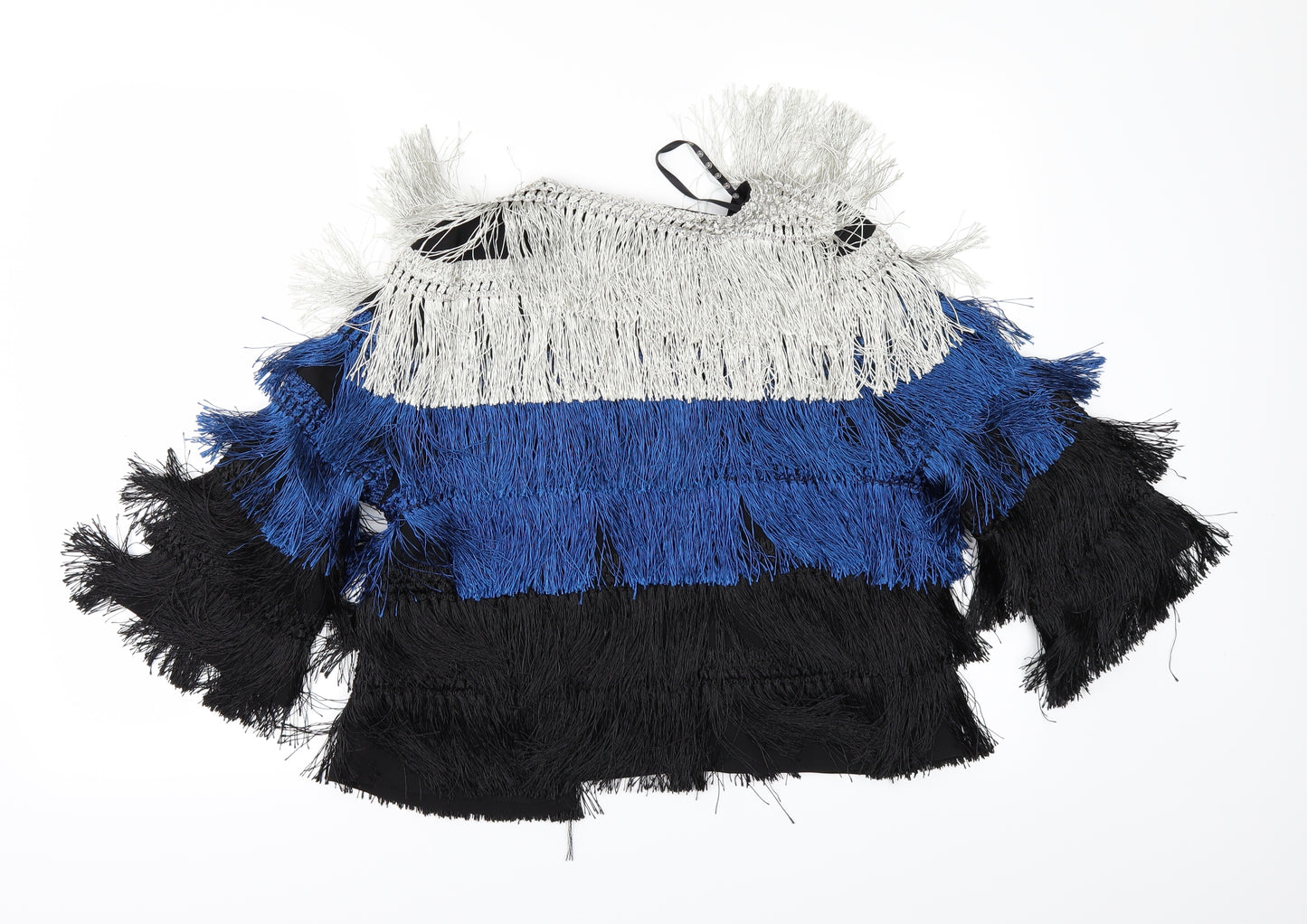 Missguided Womens Multicoloured   Jacket  Size 12  - FRINGED