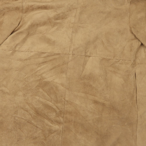 H&M Womens Beige   Jacket  Size 8  - Suede Effect