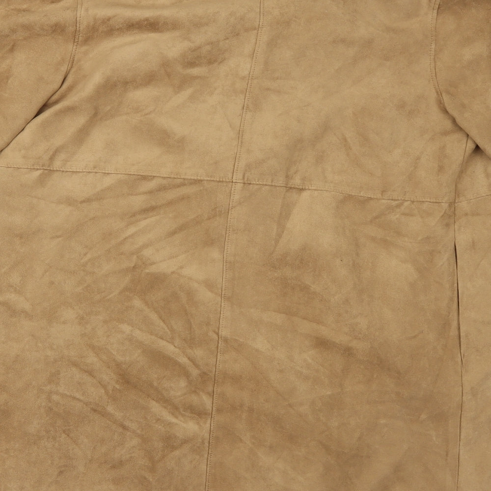 H&M Womens Beige   Jacket  Size 8  - Suede Effect