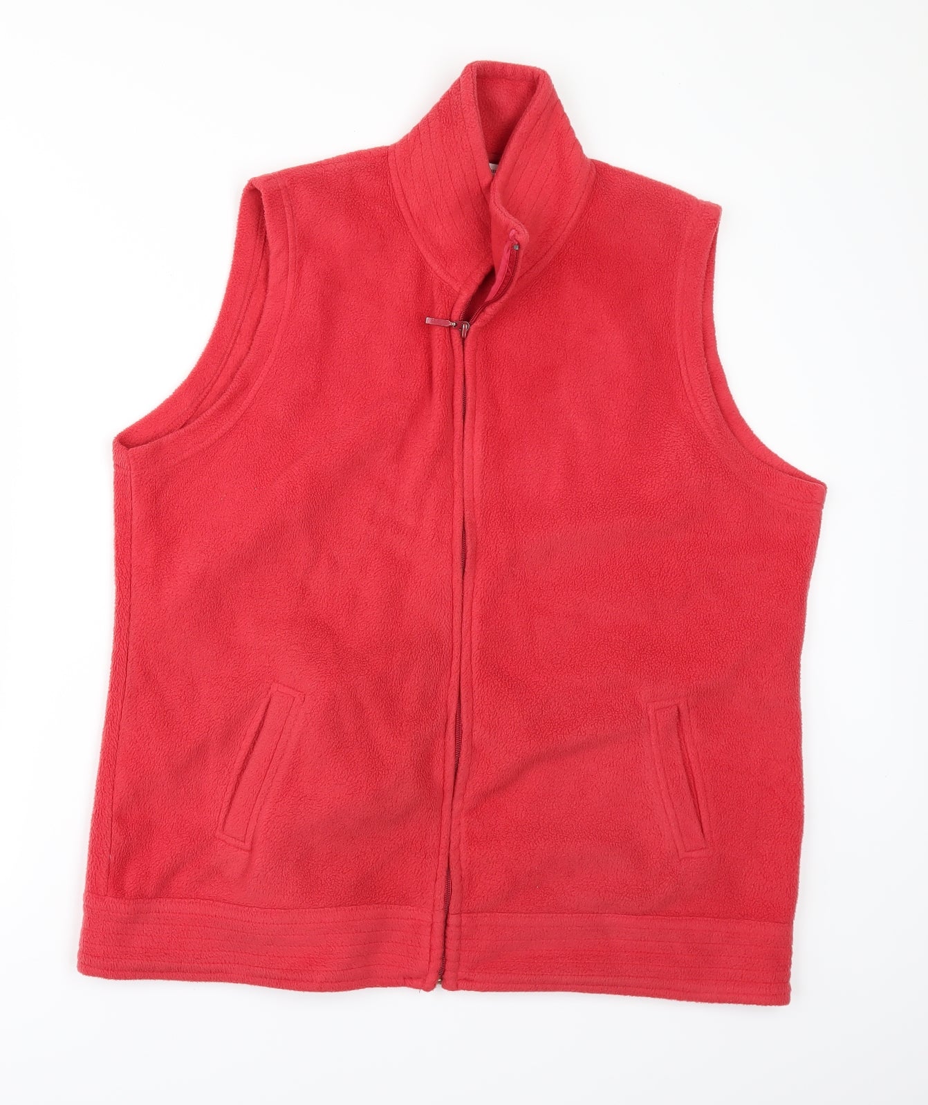 EWM Womens Red  Fleece Gilet Jacket Size L