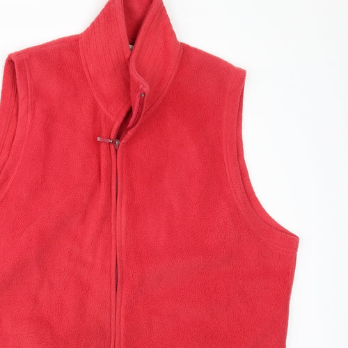 EWM Womens Red  Fleece Gilet Jacket Size L