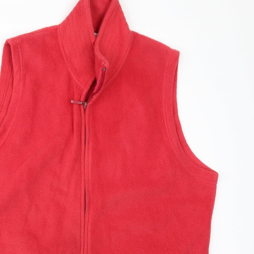 EWM Womens Red  Fleece Gilet Jacket Size L