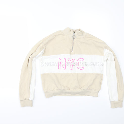 H&M Girls Beige   Pullover Sweatshirt Size 11-12 Years