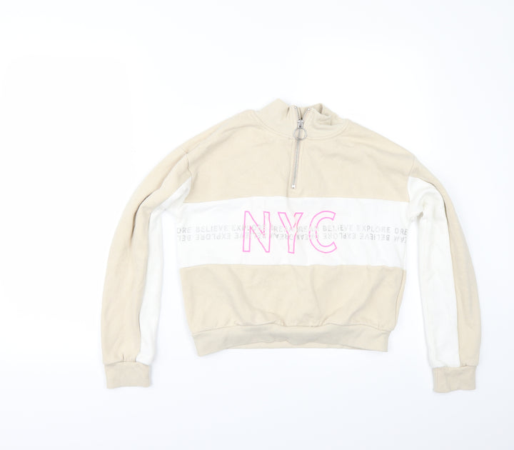 H&M Girls Beige   Pullover Sweatshirt Size 11-12 Years