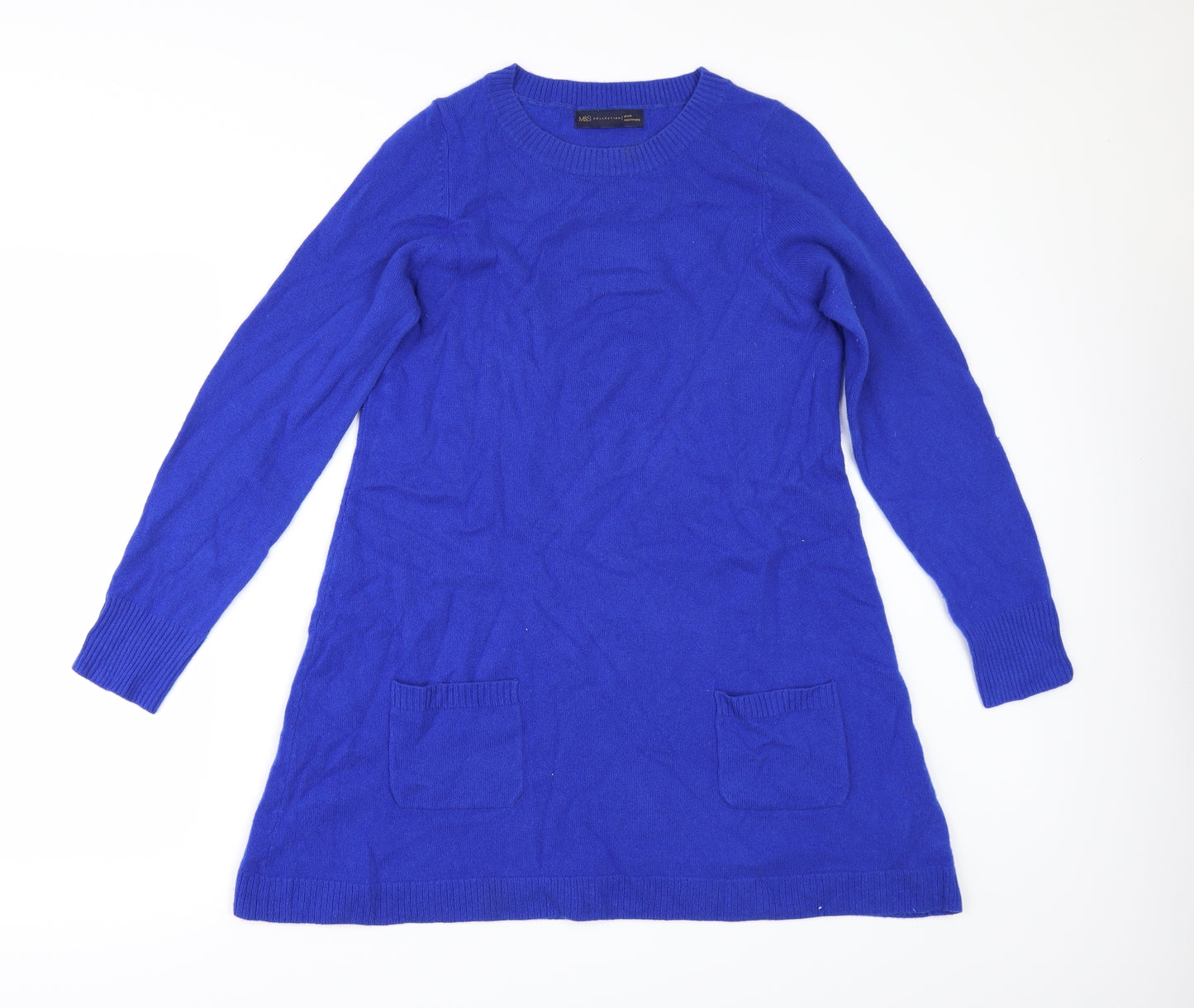 Marks and Spencer Womens Blue   Jumper Dress  Size 12