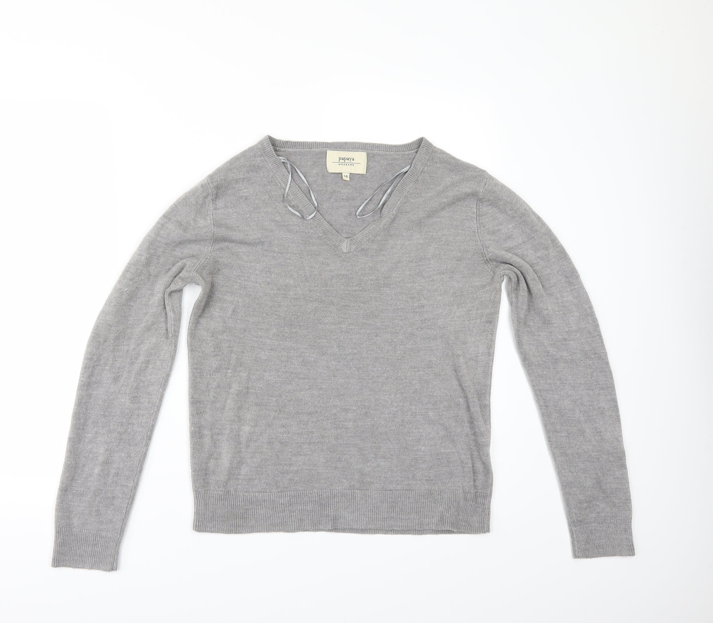 Papaya Womens Grey   Pullover Jumper Size 14