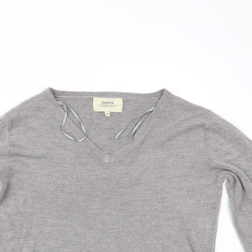 Papaya Womens Grey   Pullover Jumper Size 14