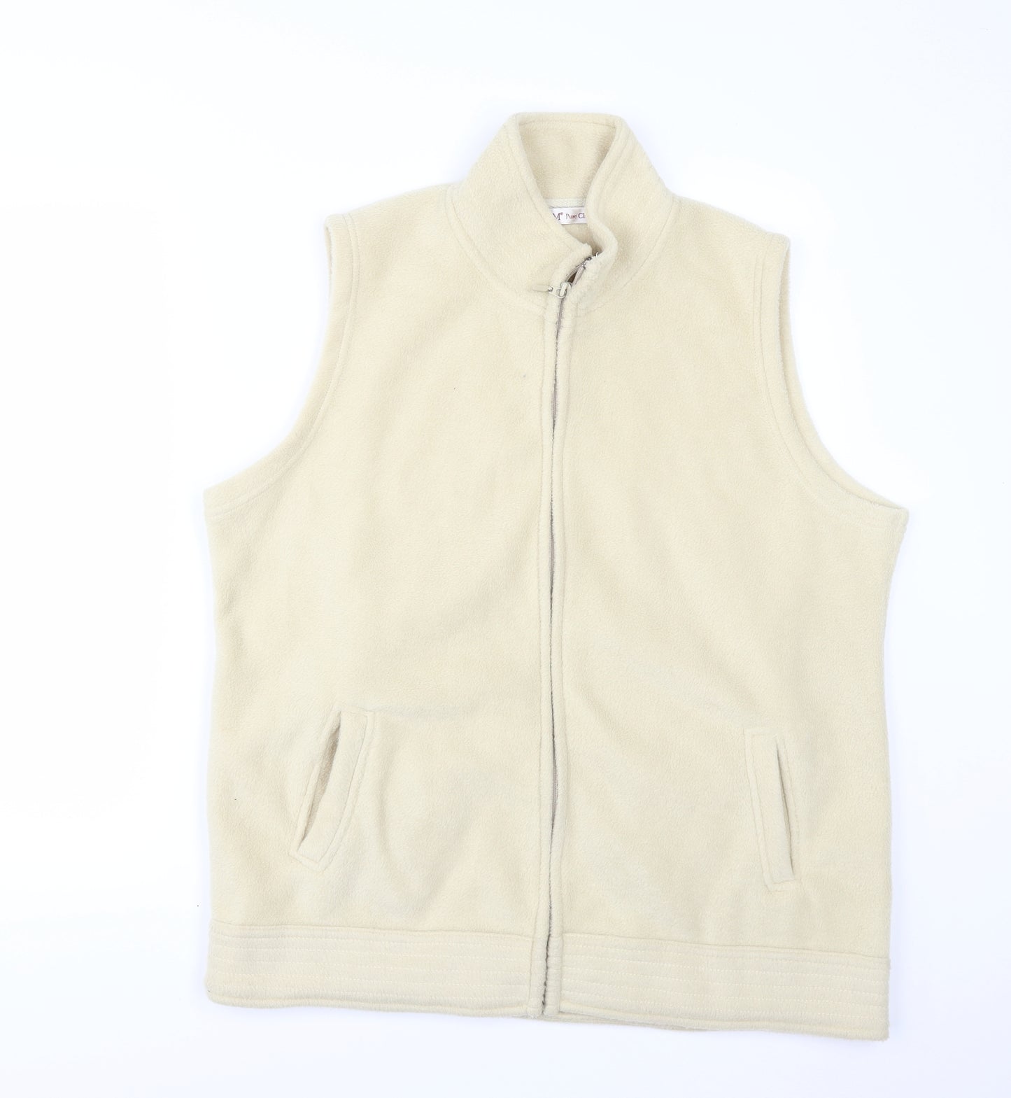 EWM Womens Beige  Fleece Gilet Jacket Size L