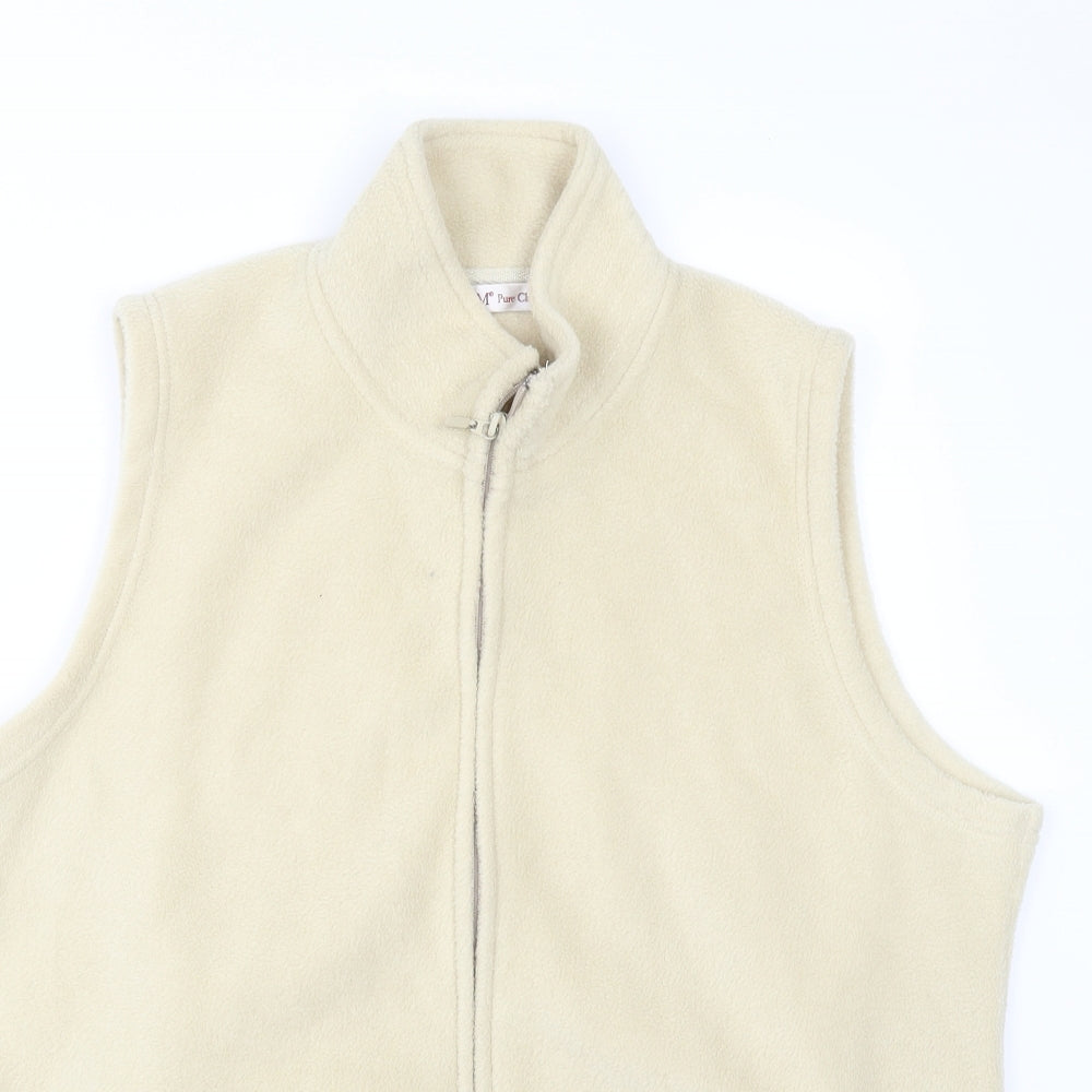EWM Womens Beige  Fleece Gilet Jacket Size L