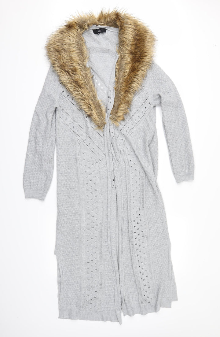 A&G Womens Grey Cardigan Jumper Size 12