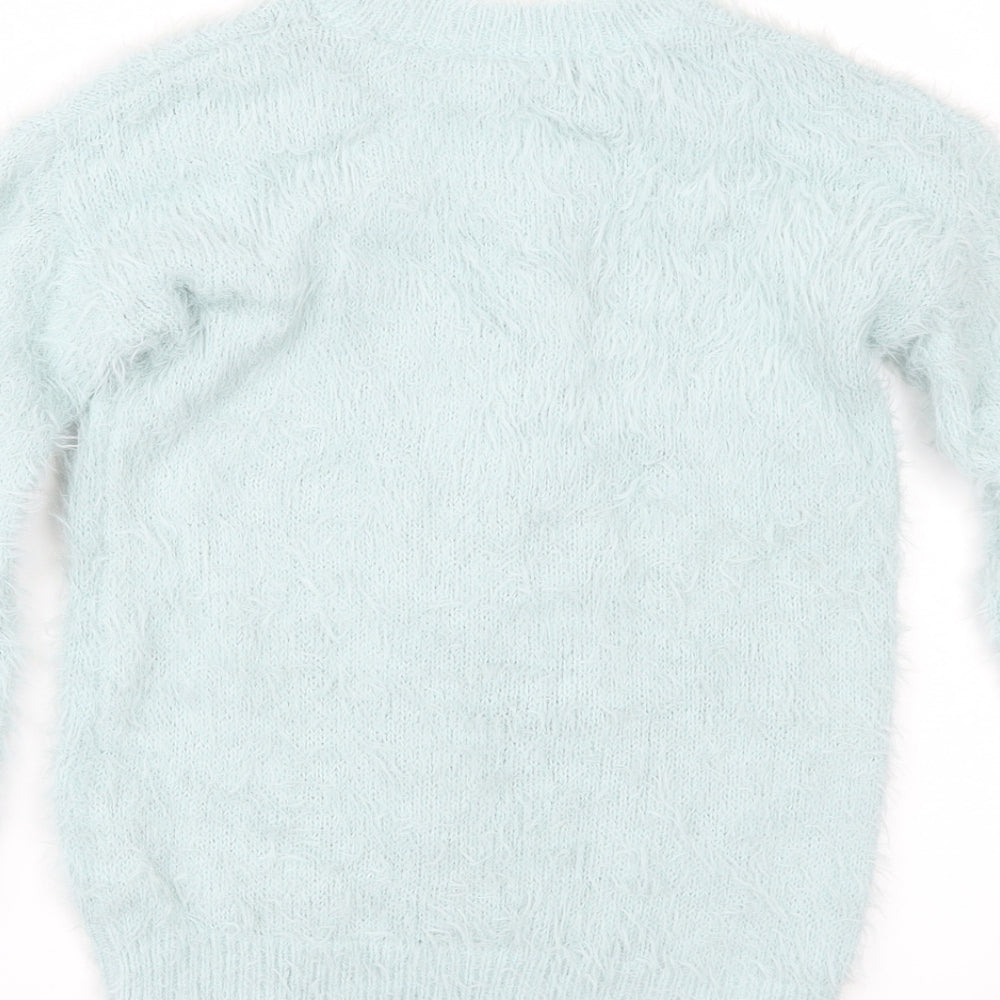 F&F Girls Green   Pullover Jumper Size 7-8 Years