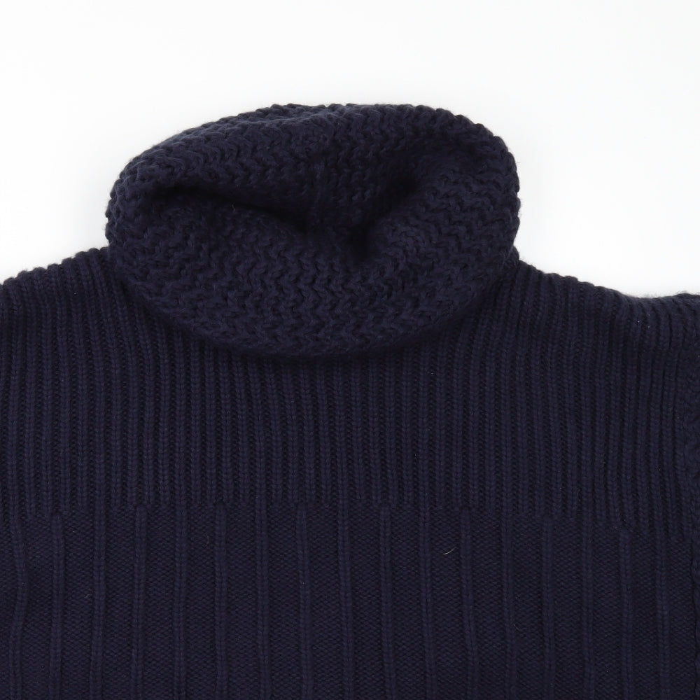 PER UN Womens Blue   Pullover Jumper Size L