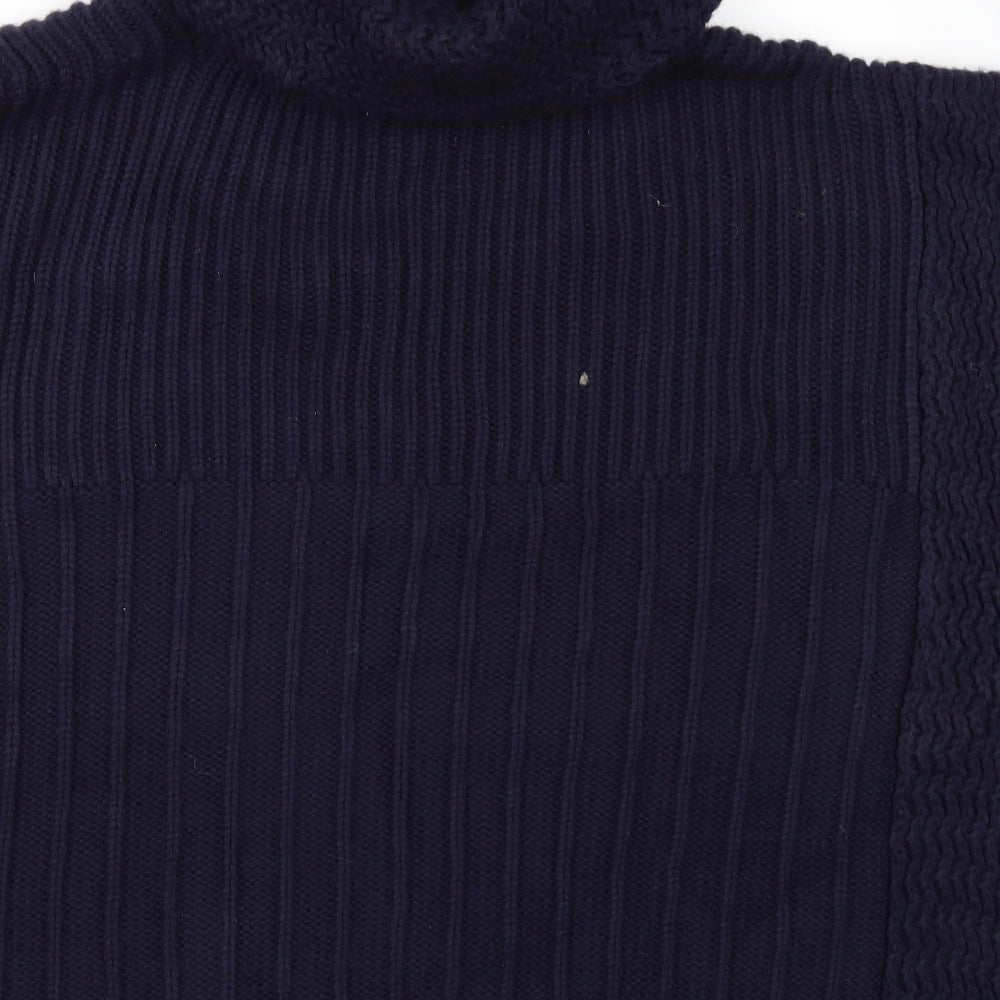 PER UN Womens Blue   Pullover Jumper Size L