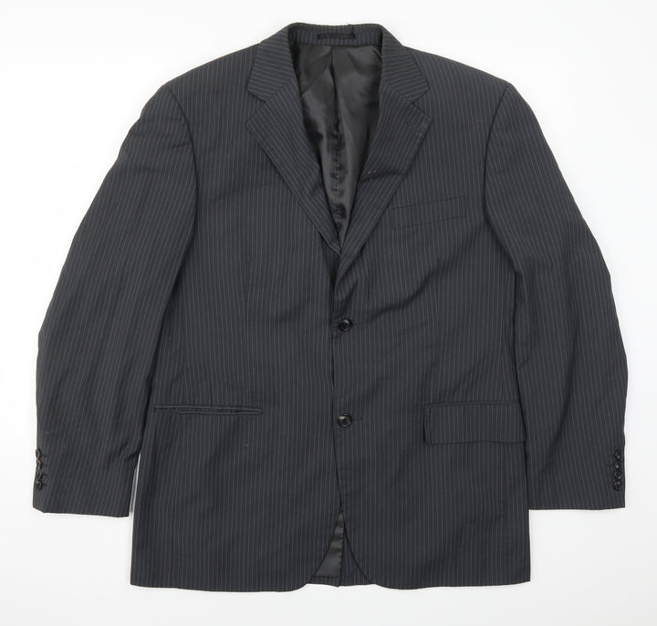 C&A Mens Grey Striped  Jacket Suit Jacket Size 42