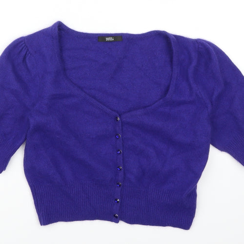 Marks and Spencer Womens Blue   Cardigan Jumper Size 14