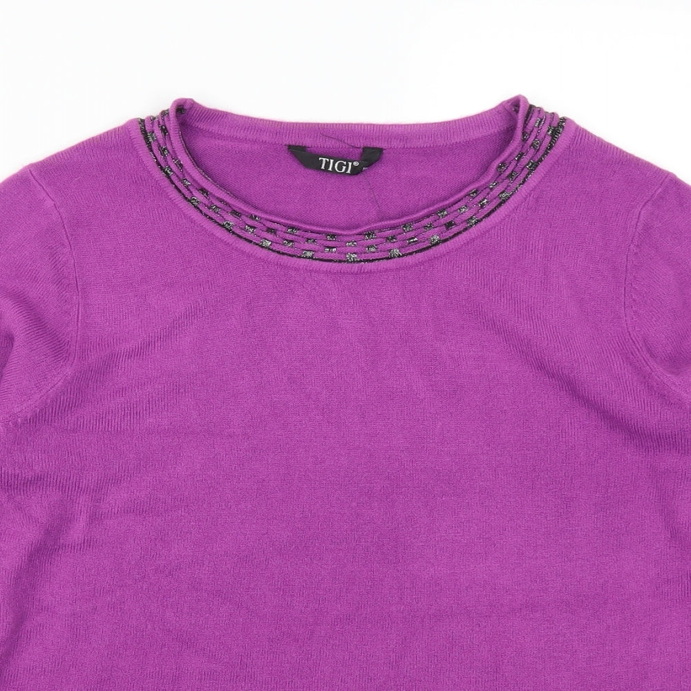 Tigi Womens Pink   Pullover Jumper Size 10