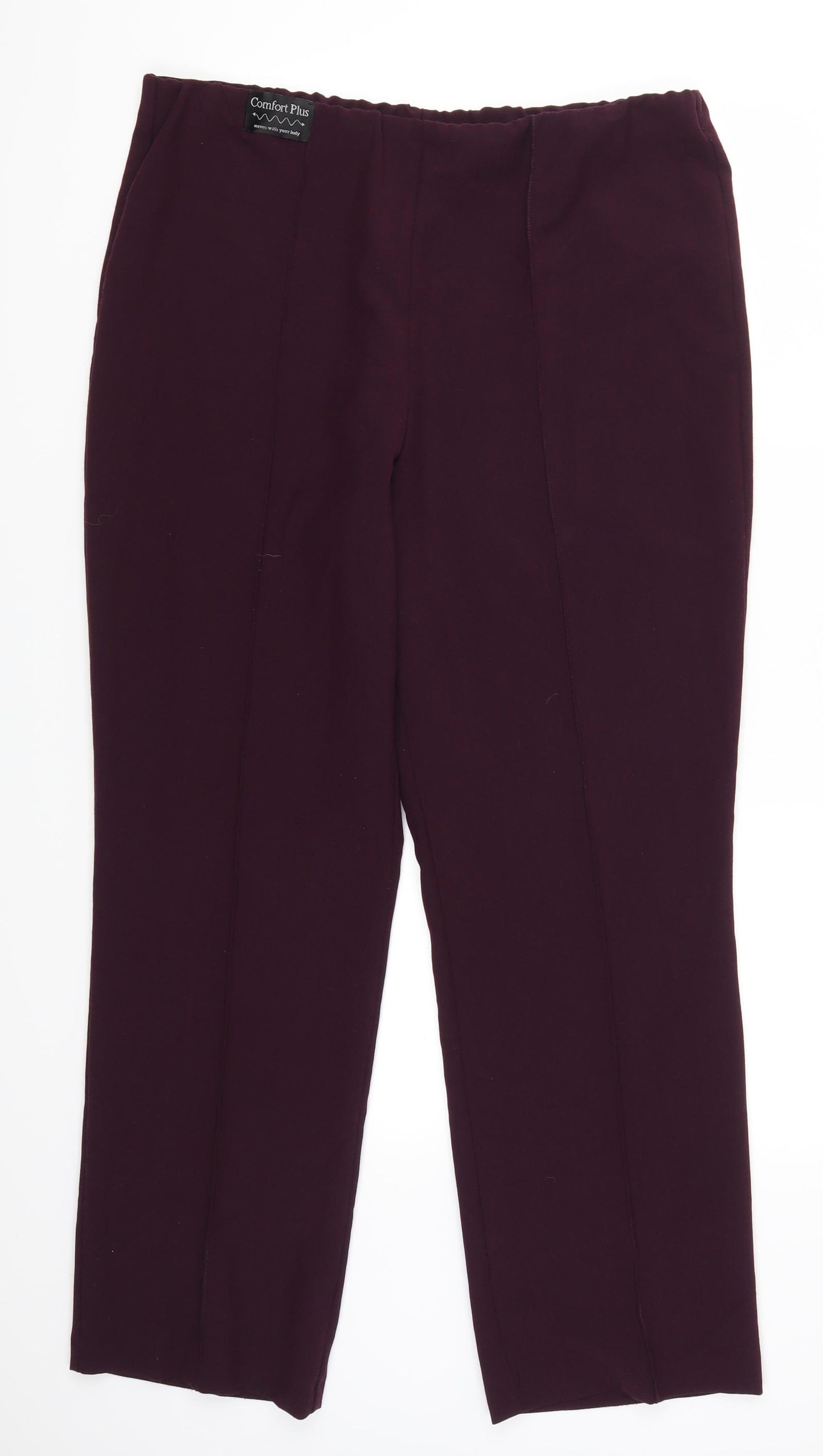 Comfort Plus Womens Purple   Trousers  Size 14 L28 in