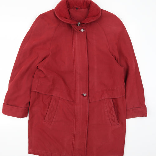 Klass Womens Red   Overcoat Coat Size 10