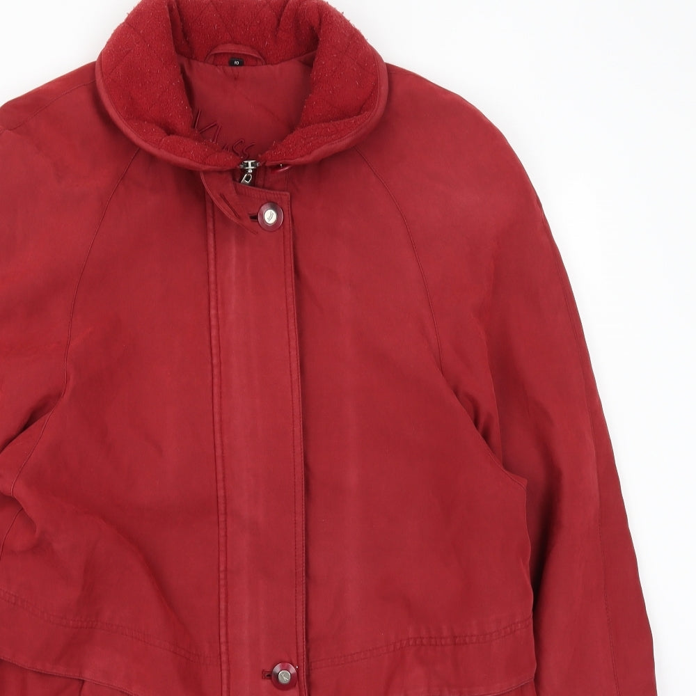 Klass Womens Red   Overcoat Coat Size 10
