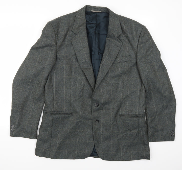 Skopes Mens Grey Check  Jacket Suit Jacket Size 40