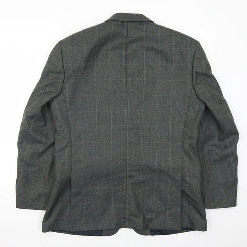 Skopes Mens Grey Check  Jacket Suit Jacket Size 40
