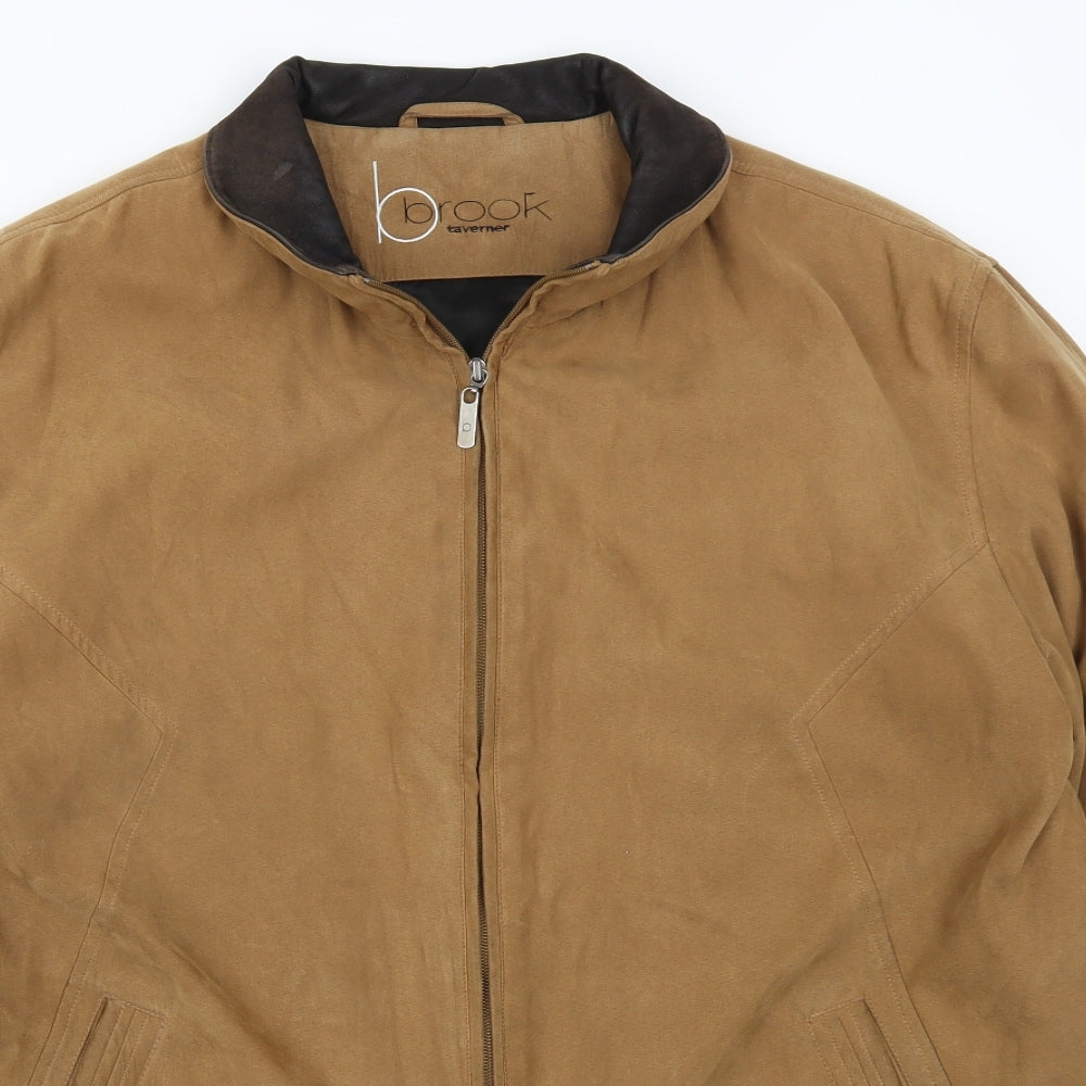 Brook Taverner Mens Beige   Overcoat Coat Size XL