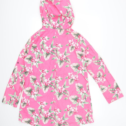 Atmosphere Womens Pink Floral  Parka Coat Size S