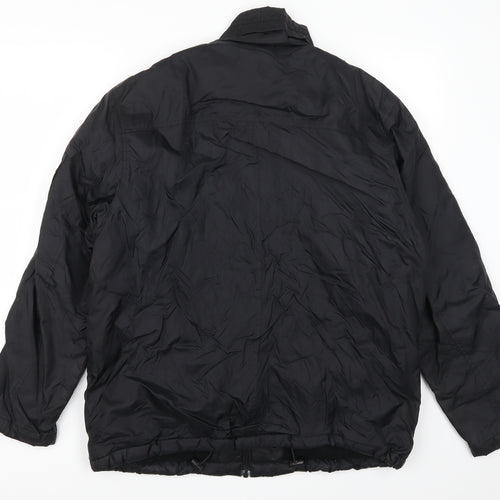 Angelo Mens Black   Overcoat Coat Size S