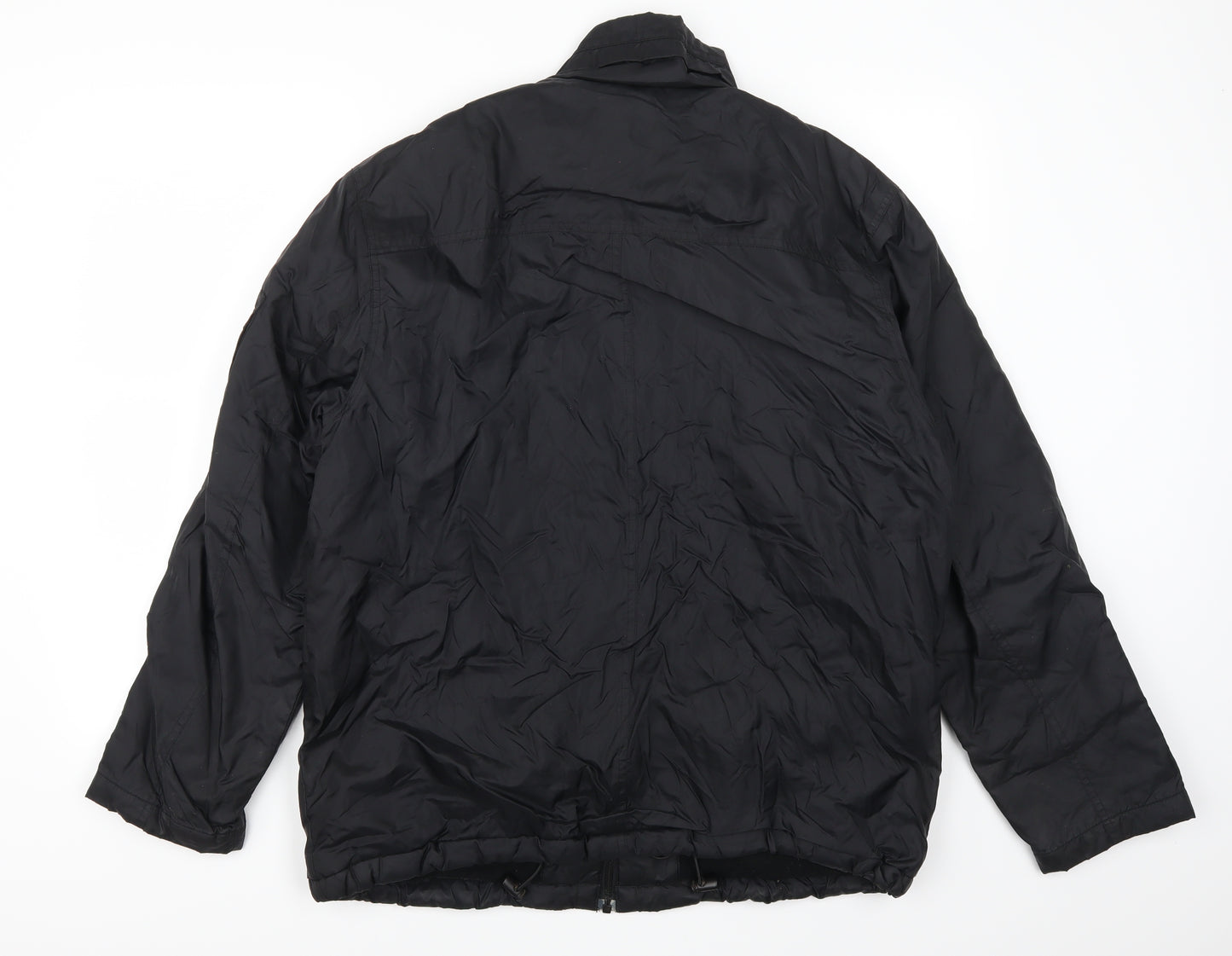 Angelo Mens Black   Overcoat Coat Size S
