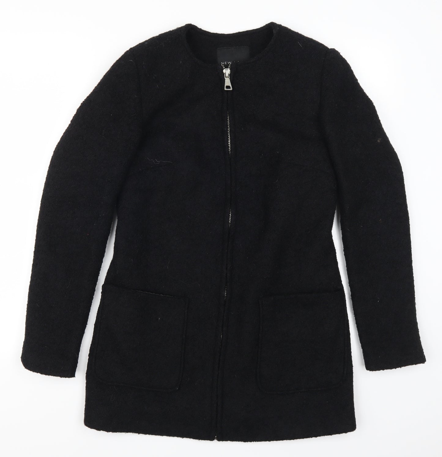 New Look Womens Black   Overcoat Coat Size 6