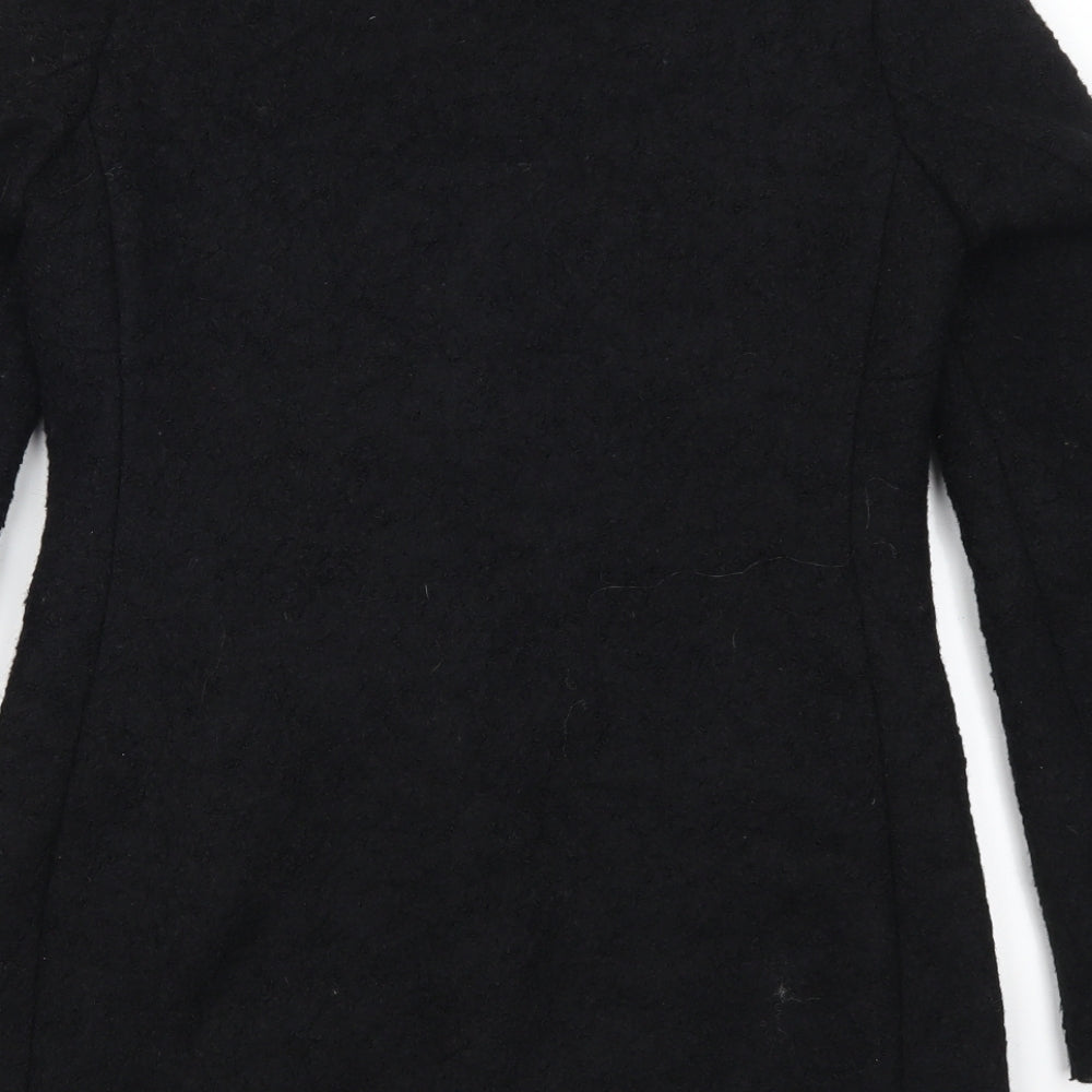New Look Womens Black   Overcoat Coat Size 6