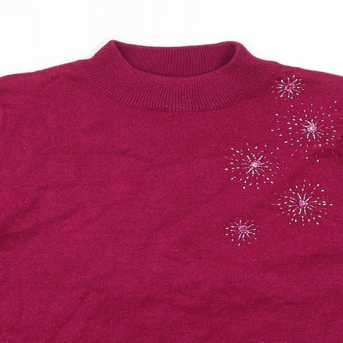 Bonmarché Womens Pink   Pullover Jumper Size M