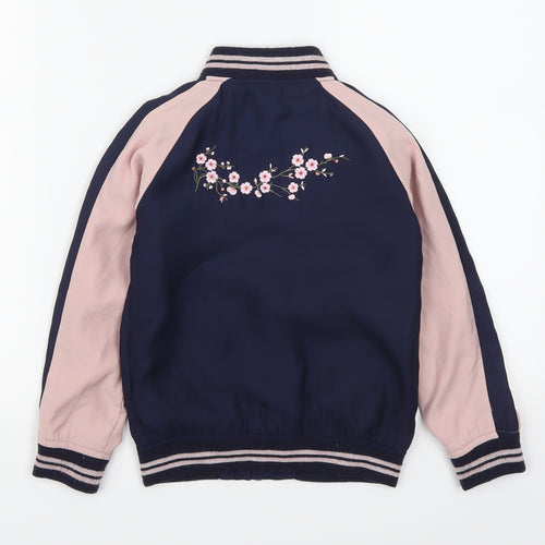 TU Girls Blue Flecked  Bomber Jacket Jacket Size 6 Years  - Pink