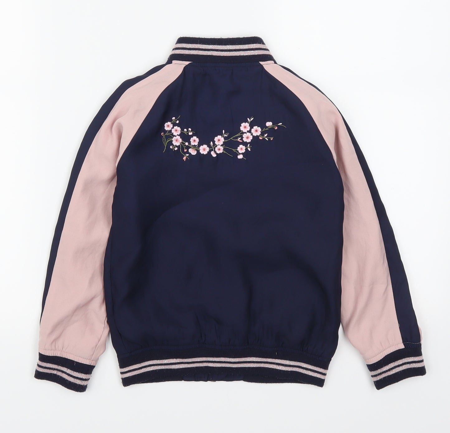 TU Girls Blue Flecked  Bomber Jacket Jacket Size 6 Years  - Pink