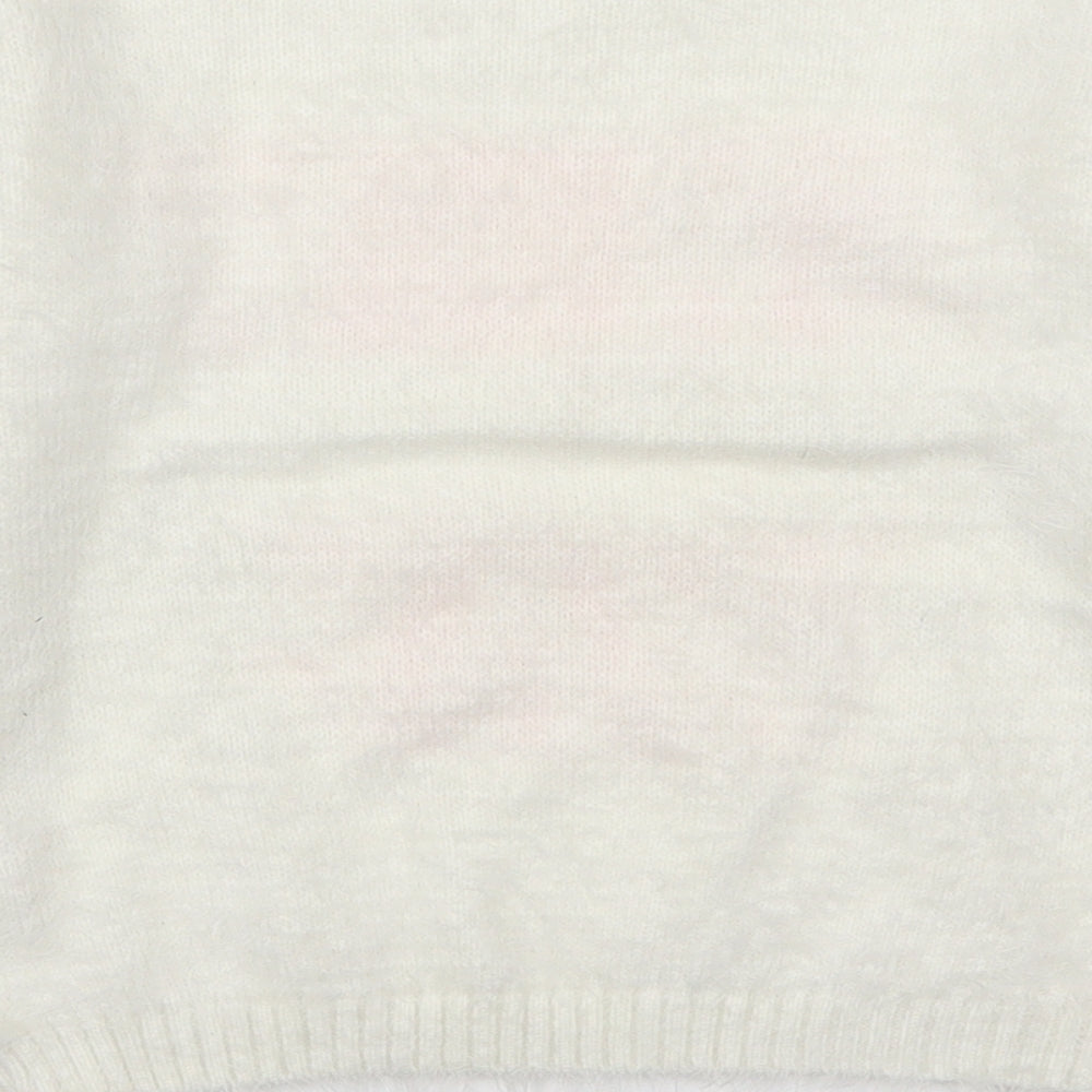 Miss Evie Girls White   Pullover Jumper Size 9-10 Years  - Snow Way