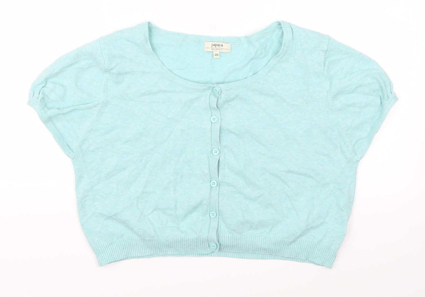 Papaya Womens Blue   Cardigan Jumper Size 20