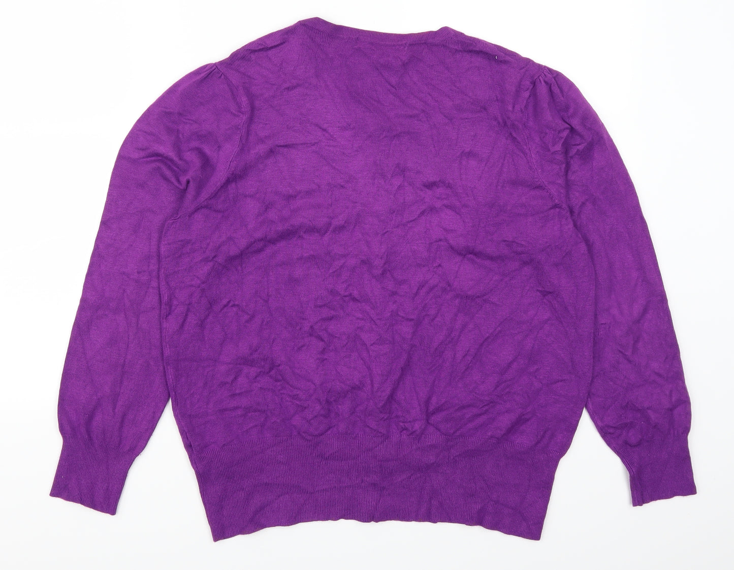 Marks and Spencer Womens Purple   Cardigan Jumper Size 18