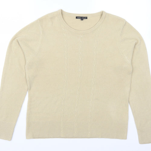 Debbie Morgan Womens Beige   Pullover Jumper Size M