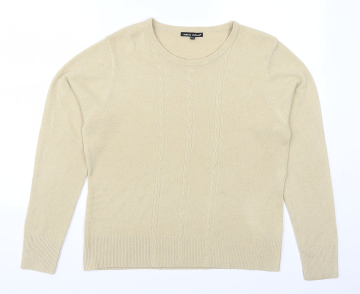 Debbie Morgan Womens Beige Pullover Jumper Size M