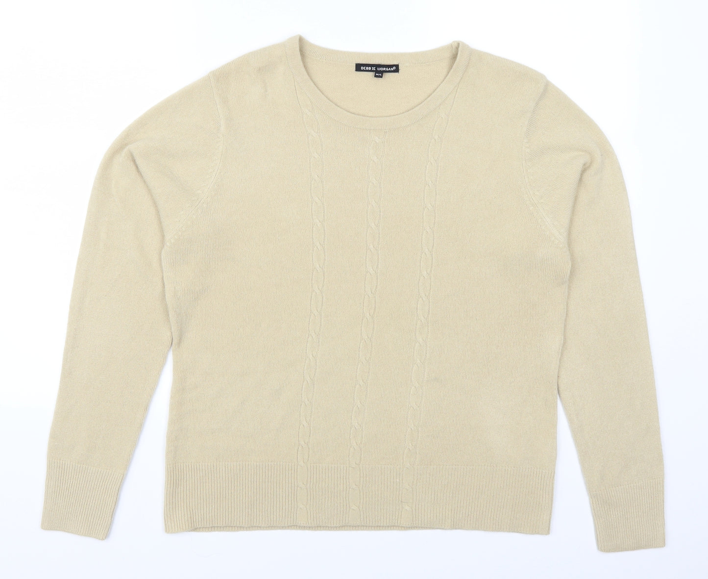 Debbie Morgan Womens Beige   Pullover Jumper Size M